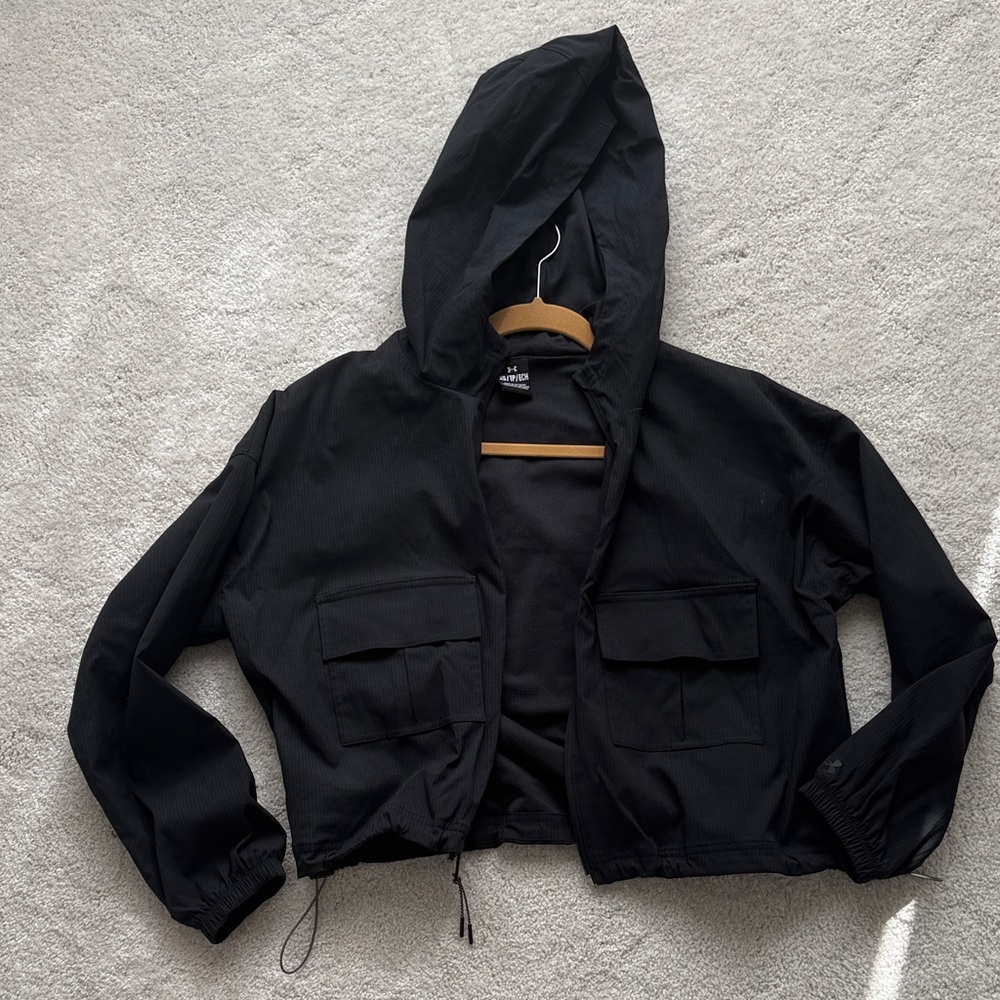 Under Armour Black Hooded Women's Utility Jacket